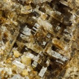 Tabular fluorite crystals to 4 mm on 4 cm matrix. Old Towns Quarry, Aycliffe, Co Durham.