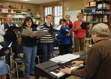 CHORUS REHEARSAL AT THE FLAT ROCK YOUTH THEATER