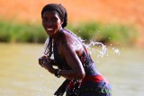 Woman having a shower