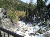 South Lake Tahoe-looking down from a bridge on the Rubicon Trail