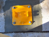 base for bollard on outbound path
