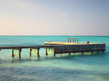 The Dhoni dock in the evening sun