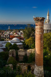 Sokollu Mehmet Pasha mosque and historic ruins of Dervish Halls overlooking the Marmara Sea Istanbul