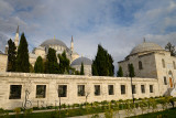 Stone palisade of Suleymaniye Mosque grounds Istanbul Turkey