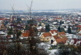 un village blanchi par la neige