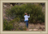 Barbara taking a shot.