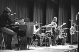Keith Gerow on keyboards with the Five Man Electrical Band at SCS and 2 Drummers