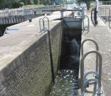 Showing the depth of the skiff lock.