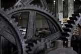 23. Gears that drive the cane crushers to extract the juice.