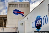 Raplh Wilson Stadium and CBS Sports TV truck