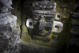 Maya stucco mask at Tikal Temple 33