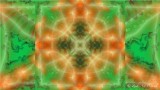 Orange Green Kaleidescope Art