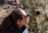 Briana Bianco using a standard theodolite