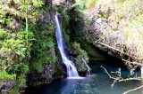 Beautiful Hanawi waterfall, pool and cave