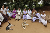 Sigiriya, pilgrims on the third terrace