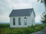 WE FOUND THIS TINY CHURCH BUILT ON THE DIKE OVERLOOKING THE MEADOWS AND FIELDS LIKE A SENTINEL