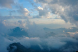 Evening view southwards from Rifugio Gnifetti 3647m