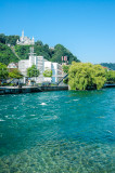 View towards Chteau Gtsch from Spreuerbrcke, Lucerne