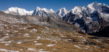 Langtang Himal, Shisha Pangma 8013m behind on the left