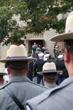 nts troopers  going into church