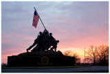 Iwo Jima Memorial at sunrise