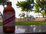 Nothing like a cold Red Stripe on the balcony