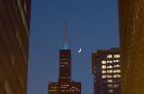 Waxing Crescent, Sears Tower, Chicago, IL, 2006