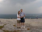Jenn Tom and Top o Stone Mountain at 825 above surrounding land