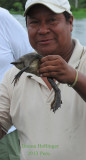 Segundo, showing us a Surinam Toad