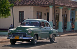 green chevy 1950s  