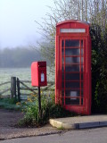 The  local  Phonebox  in  early  mist.