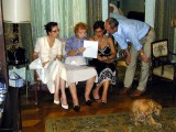53 family party 04 - Julia (Dmitrys daughter), Veronika, Marina, Julias husband.JPG
