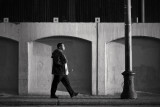 Man Walking Along the Wharf, New Orleans