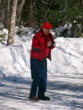 Mr. C. takes a photo. Records the day and snow!