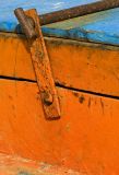Orange and rust with a touch of blue