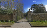 Oxford University Garden gate on Parks Road