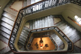 Looking down the stairwell of of the National Museum.