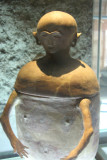 Sculpted head and torso of the dead for ancient burial grounds.