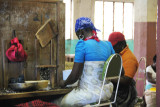 Workers working hard at the plant.