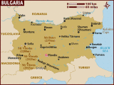 Map of Bulgaria with a star indicating Plovdivs location.