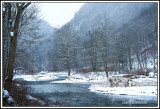 Pine Creek in shades of winter blue