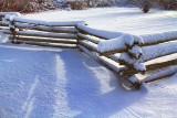 Snowy Split Rail Fence 32309