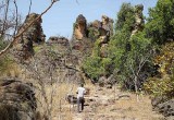 Rocks of Douna, where people took refuge in 12 caves during tribal wars, Burkina Faso