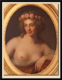 Grande Tete detude de femme couronne de roses, 1789