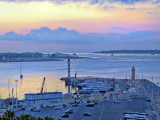 Fishing boats left the old port...