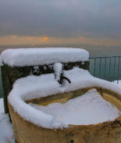 Winter fountain and winter sun...