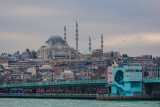 Haghia Sophia towers over the Galata Bridge