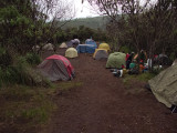 My tent. Yellow, top right.