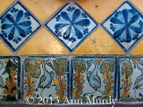 Decorative tiles at San Francisco Acatepec