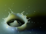 Milk Drop Bubble Bursting